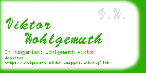viktor wohlgemuth business card